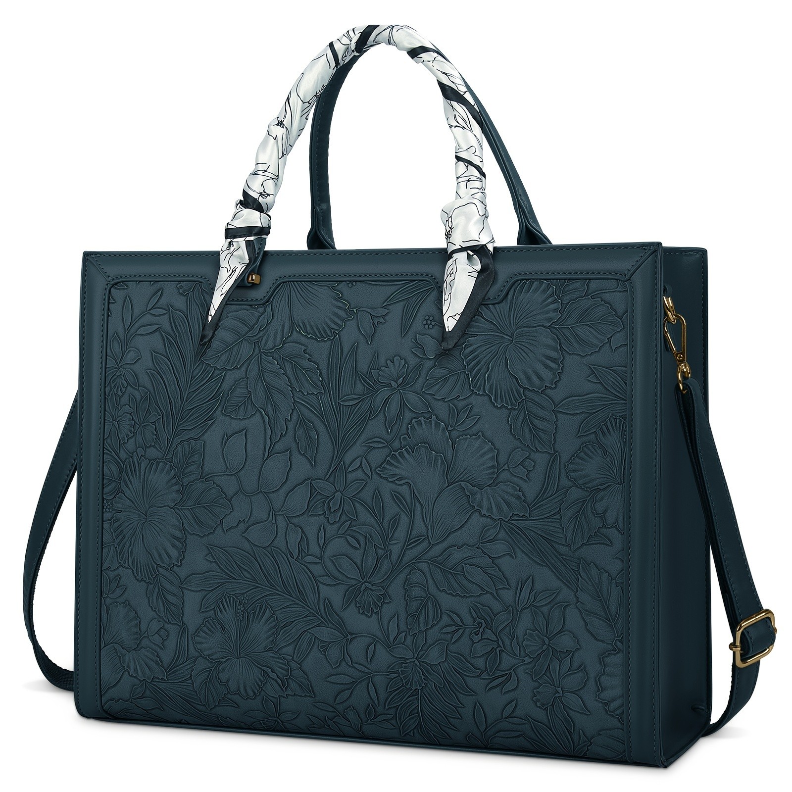 NUBILY Womens 39.62 cm Large Laptop Bag Lightweight Nylon Work Tote with Tablet Pocket & Adjustable Strap