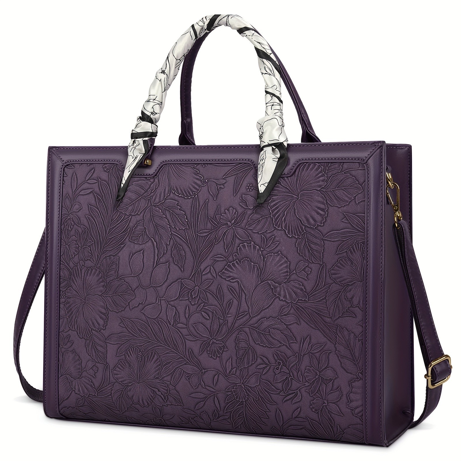 NUBILY Womens 39.62 cm Large Laptop Bag Lightweight Nylon Work Tote with Tablet Pocket & Adjustable Strap