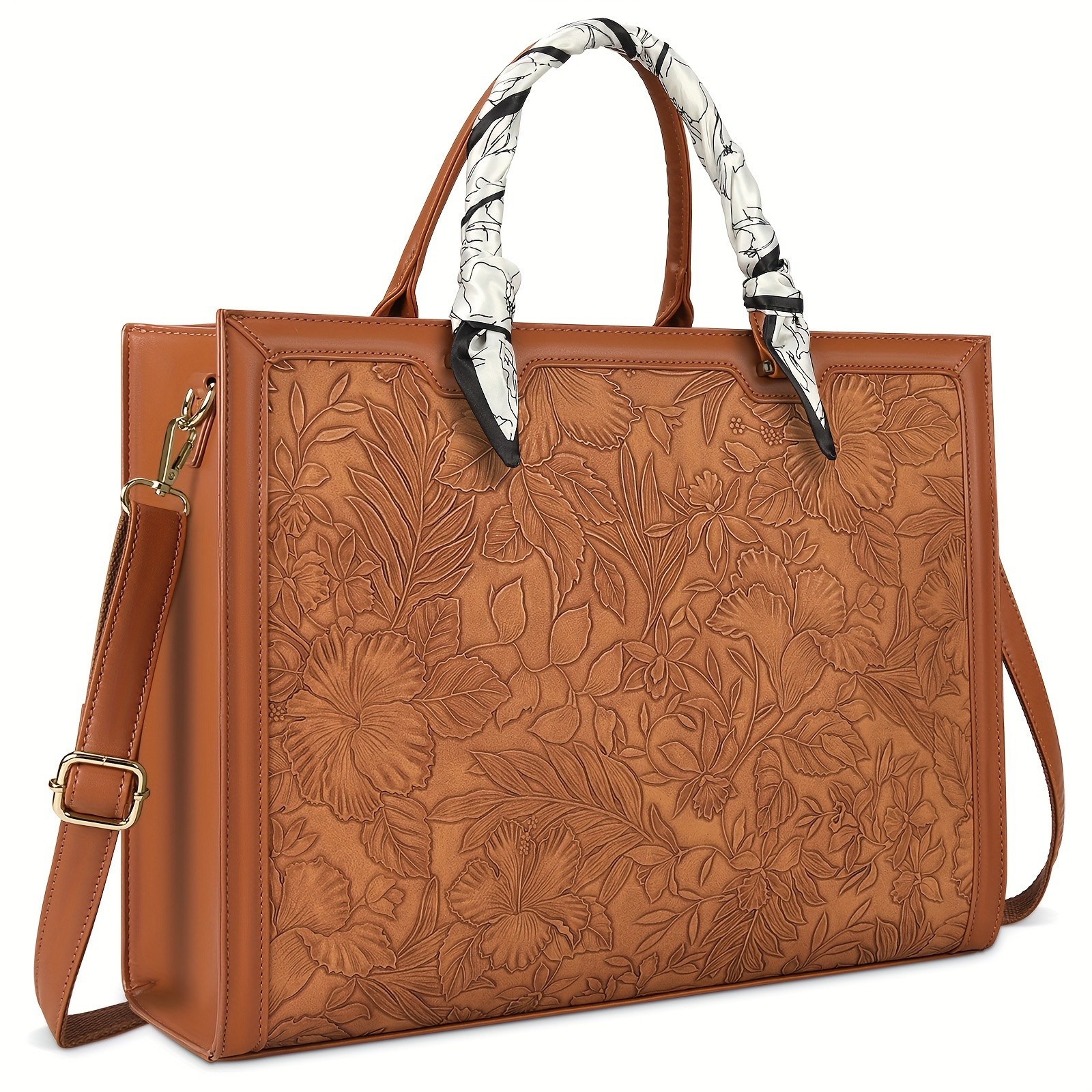 NUBILY Womens 39.62 cm Large Laptop Bag Lightweight Nylon Work Tote with Tablet Pocket & Adjustable Strap