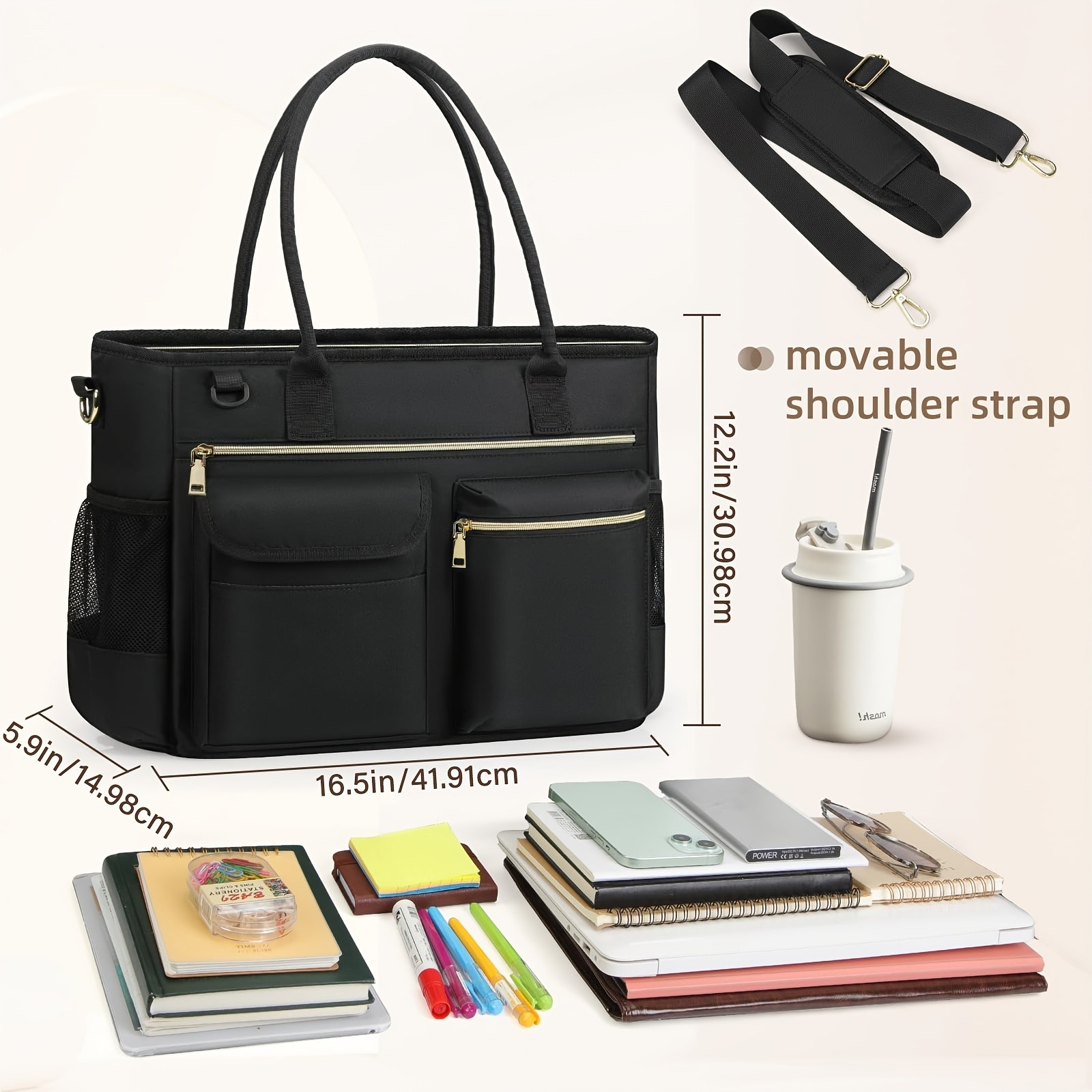NUBILY Womens 15.6-Inch Laptop Bag Casual, Lightweight & Large Capacity Professional Tote