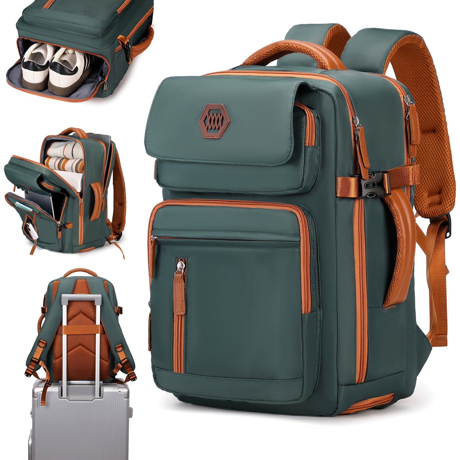 ENOSHI Airline-Approved 39.62 cm Laptop Travel Backpack Durable, Sleek & Multi-Functional Backpack for Travel, Work & Daily Adventure