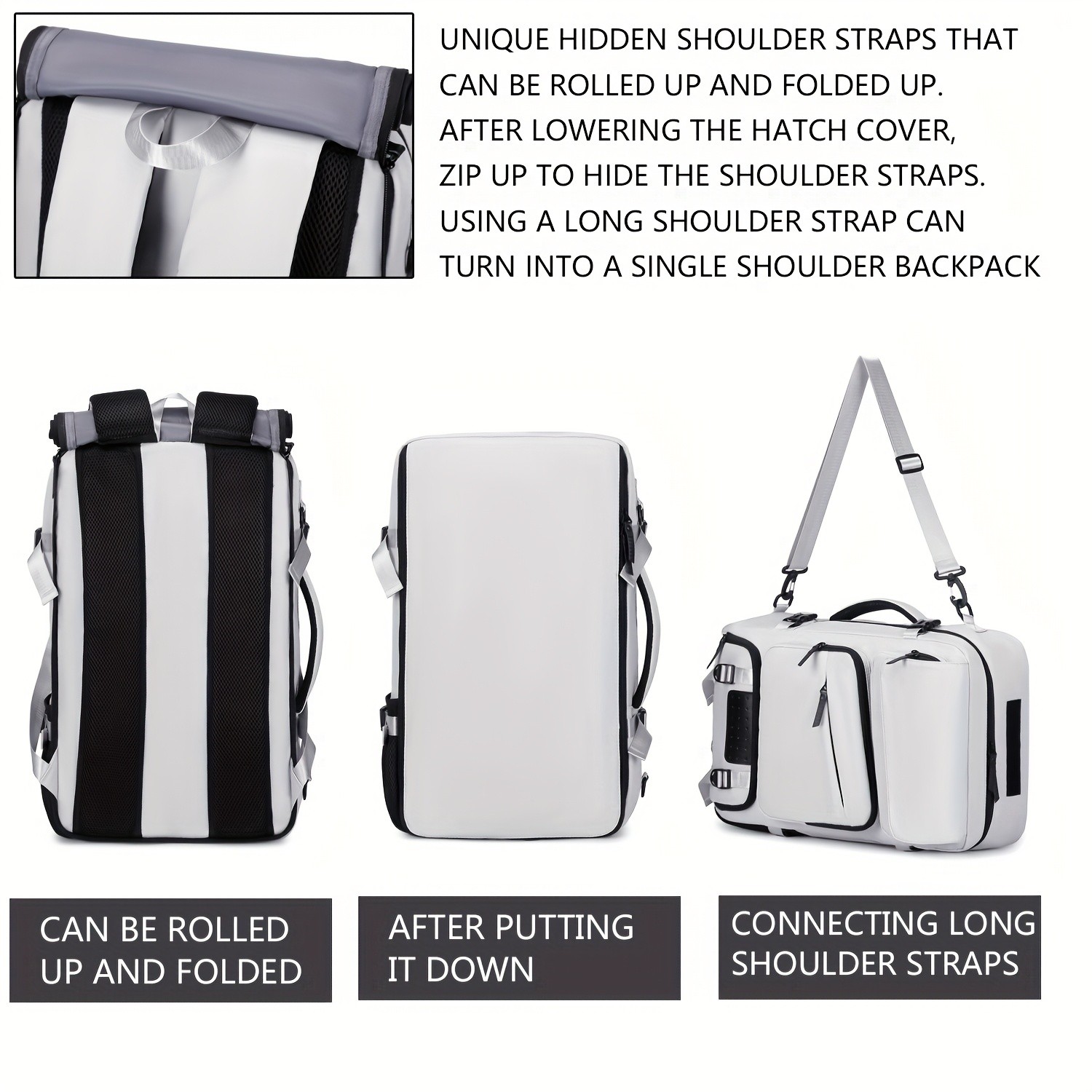ENOSHI Mens Large Travel Backpack Convertible Shoulder Bag with Shoe Compartment & Laptop Storage