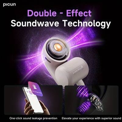 Picun W3 OWS Wireless Headphones 60H Power, 3D Surround Sound & Lightweight Open-Wear Comfort