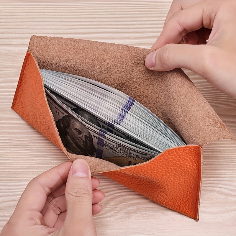 BANYANU Womens Luxury Genuine Leather Wallet Large-Capacity Envelope Purse with Rivet Details