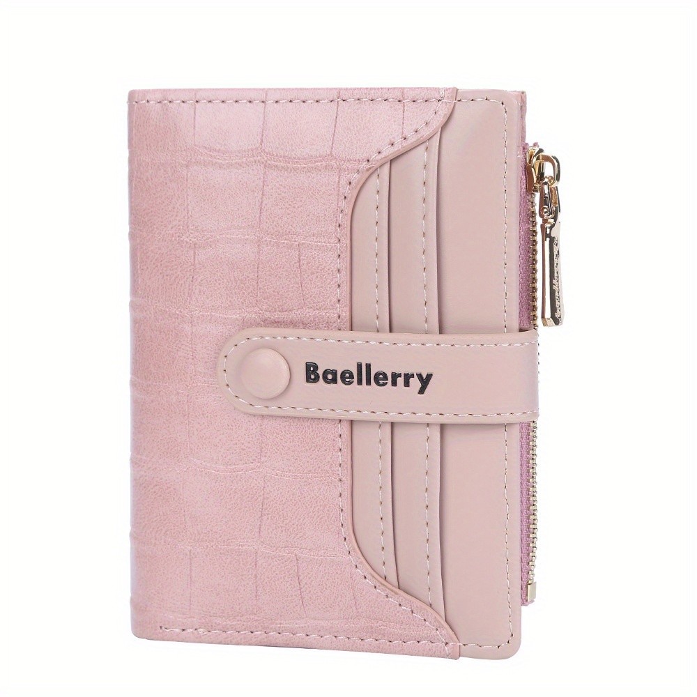 BAELLERRY Womens 2023 Short Wallet Buckle Sanded Mini Purse with Coin Holder (Carteras)