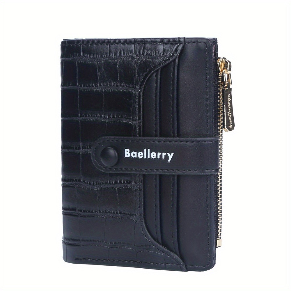 BAELLERRY Womens 2023 Short Wallet Buckle Sanded Mini Purse with Coin Holder (Carteras)