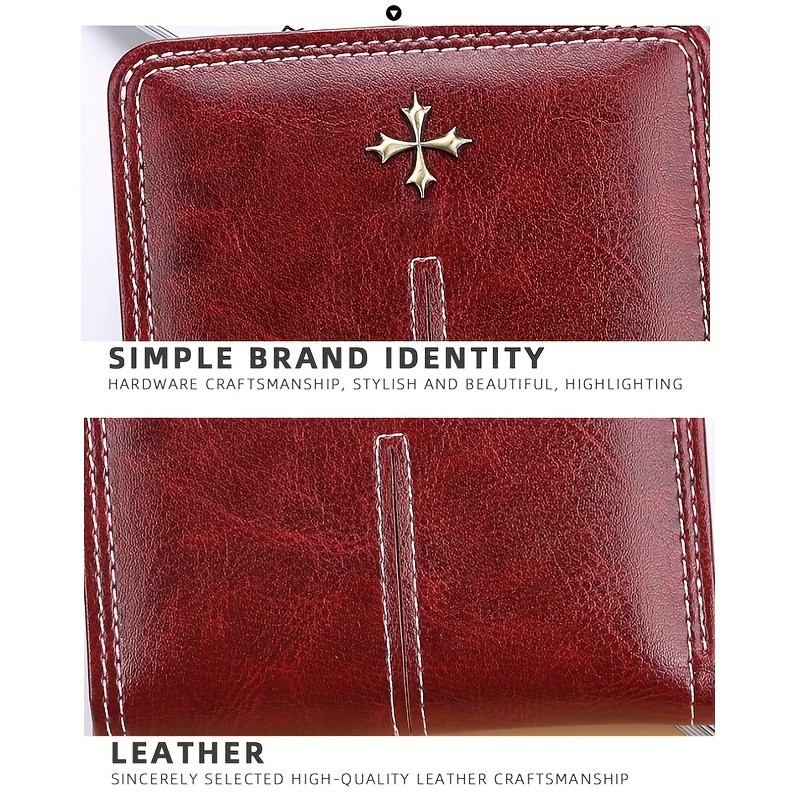 BAELLERRY Womens Slim Wallet IC Magnetic Closure, Double-Fold Billfold, Zipper Coin Pocket & Multi-Card Holder