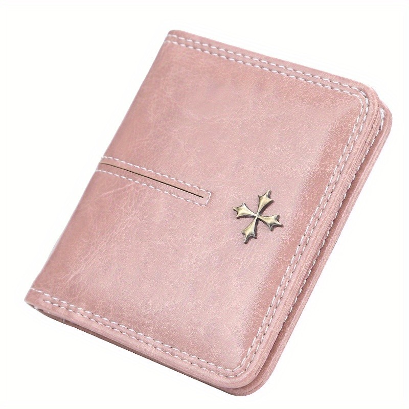 BAELLERRY Womens Slim Wallet IC Magnetic Closure, Double-Fold Billfold, Zipper Coin Pocket & Multi-Card Holder