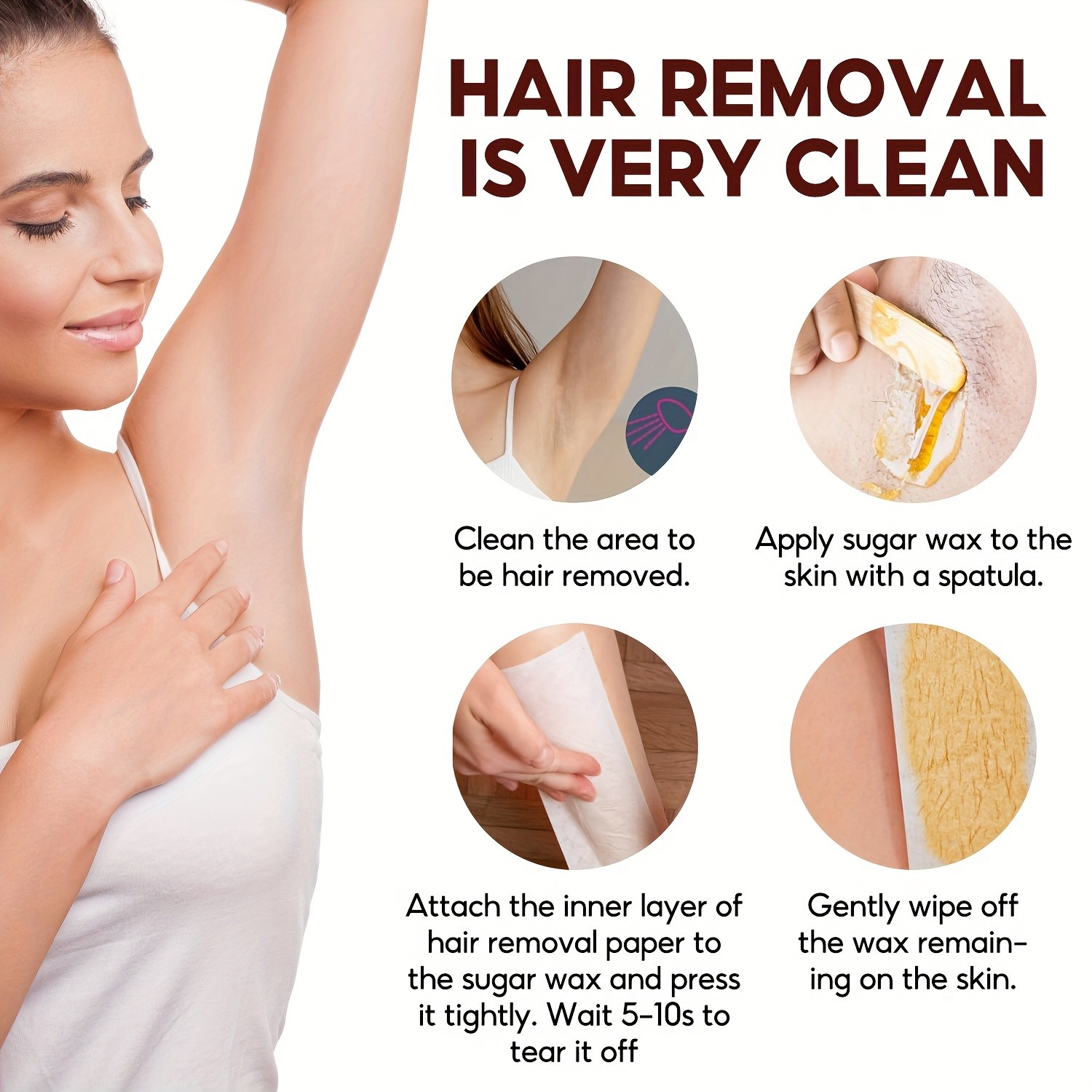 SUMAX Lemon & Honey Hair Removal Wax Gentle 50g Formula with Plant-Based Squalane for Face & Body