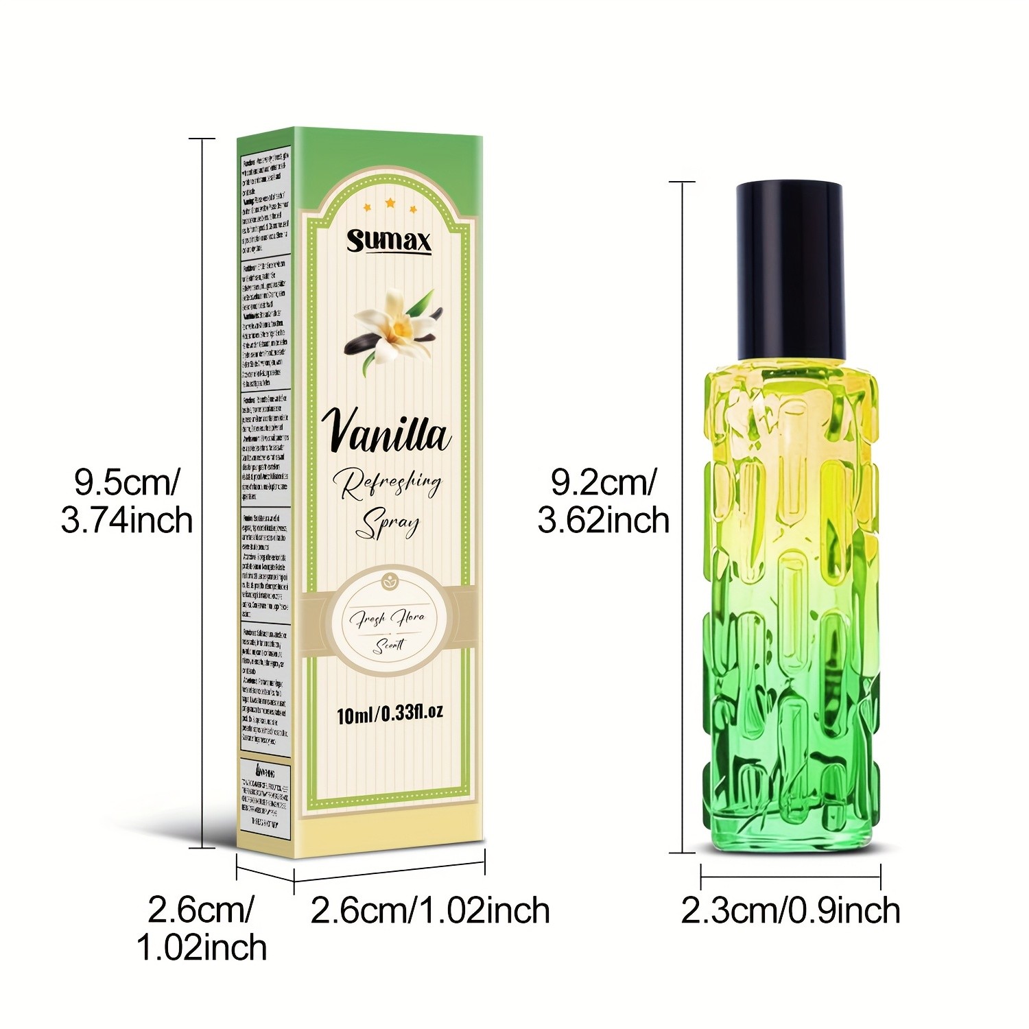 SUMAX Vanilla Deodorant Spray  Alcohol-Free Body Odor Control with Natural Vanilla Fragrance
