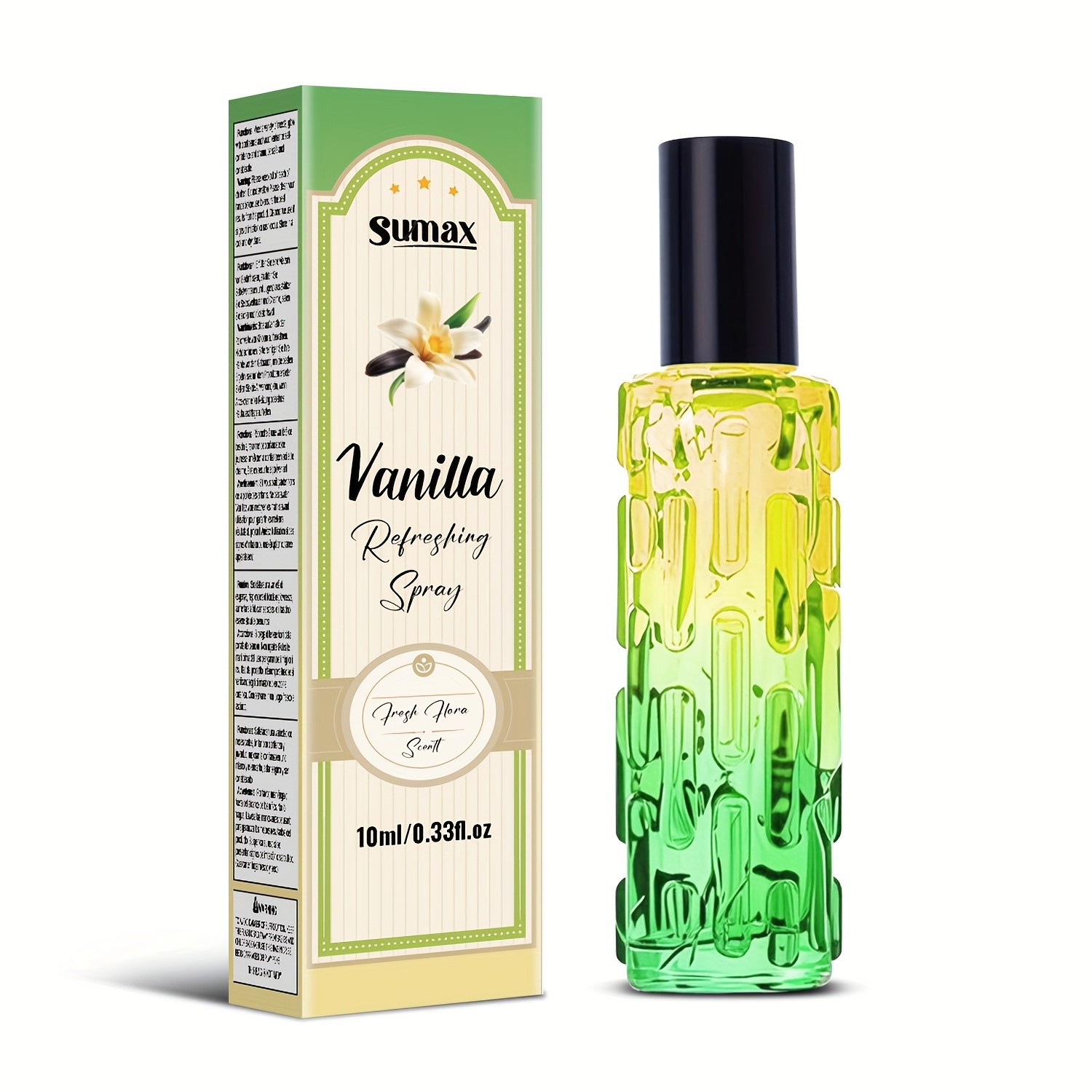 SUMAX Vanilla Deodorant Spray Alcohol-Free Body Odor Control with Natural Vanilla Fragrance