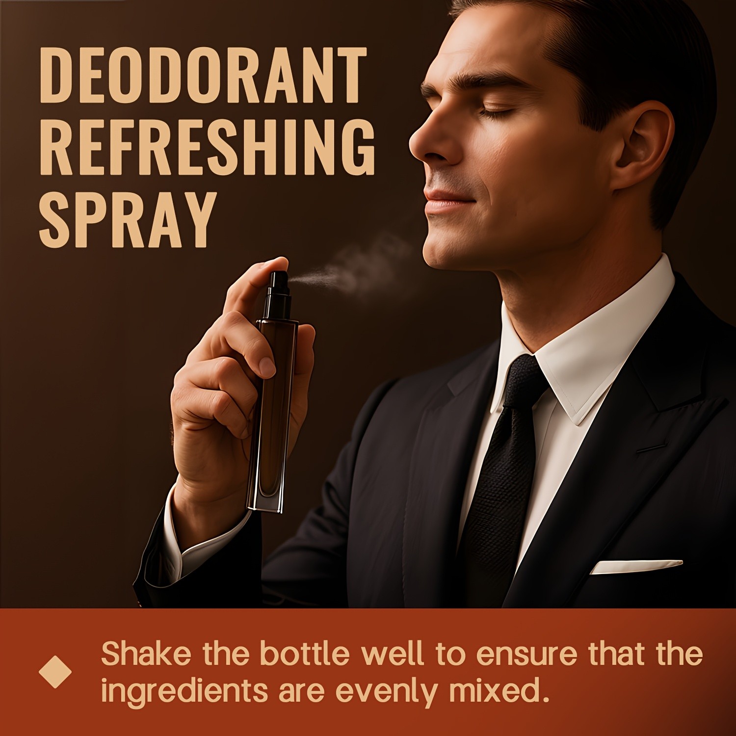 SUMAX Mens Classic Sandalwood Deodorant Spray Alcohol-Free, 48-Hour Freshness in a Portable 10ml Bottle