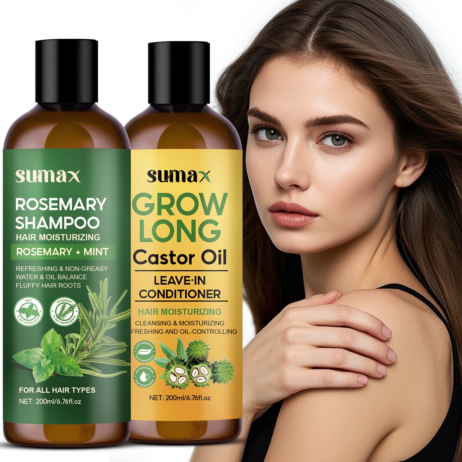SUMAX Rosemary Hair Shampoo & Conditioner Set Deep Cleansing, Volumizing & Shine-Boosting Hair Care Duo