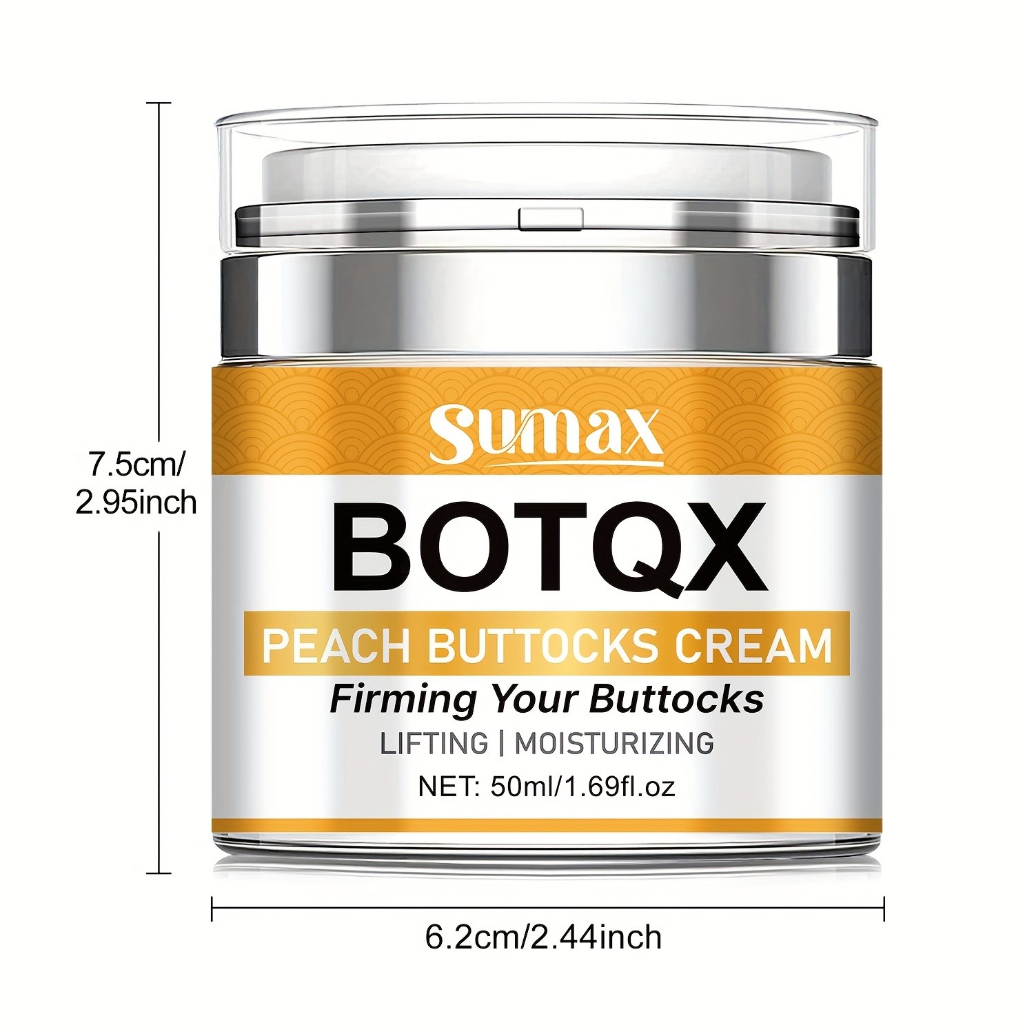 SUMAX Peach Butt Lift & Firming Cream Hyaluronic Acid, Vitamin C & Collagen Formula (50ml / 1.69 fl.oz)