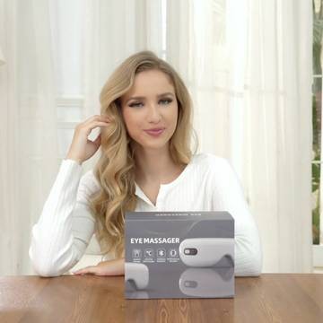 JustEvo Eye Massager Relaxing Eye Mask with Gentle Music, Warm Therapy & Wireless Comfort