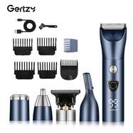 GERTZY Mens Electric Body Trimmer Set Full Grooming Kit with Ceramic Blades, Nose Trimmer, Hair Clipper & USB Charging