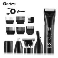 GERTZY Mens Electric Body Trimmer Set Full Grooming Kit with Ceramic Blades, Nose Trimmer, Hair Clipper & USB Charging