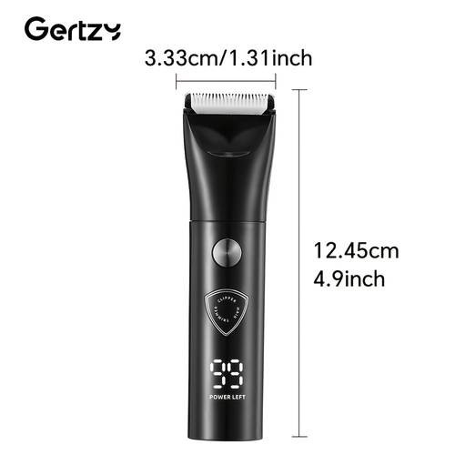 GERTZY Mens Electric Body Trimmer Set Full Grooming Kit with Ceramic Blades, Nose Trimmer, Hair Clipper & USB Charging