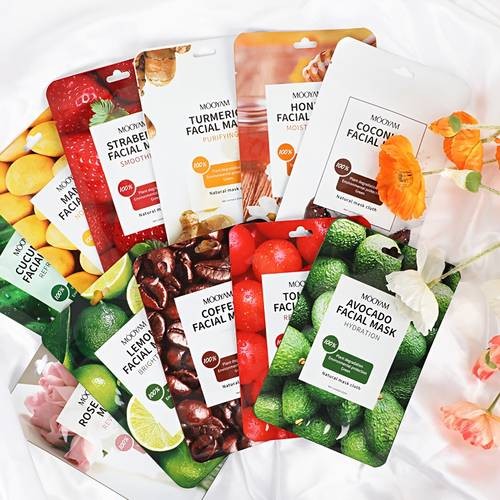 11pcs MOOYAM Fruit Facial Mask Set  Fresh Fruit Glow for Your Skin Perfect for At-Ho