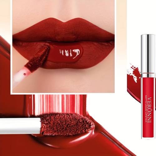 VERONNI 12 Set of Lip Glaze Lipstick Non-Fading Matte Colour for Every Mood