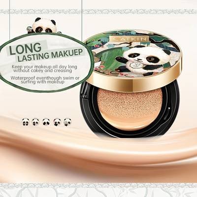 CATKIN Panda Land Foundation Full-Coverage Cushion Glow for All-Day Wear (Christmas Gift) Perfect for: Everyday