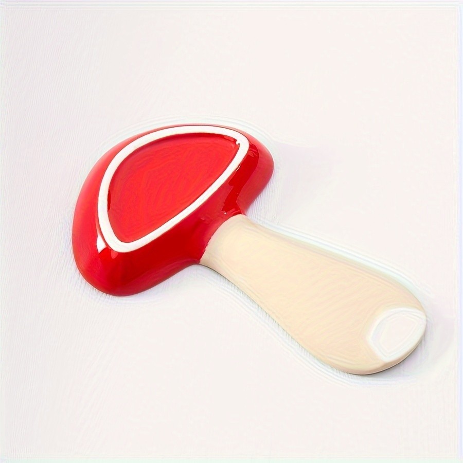 YUMIPLUS Ceramic Mushroom Spoon Rest  High-Temperature Resistant, Cute & Exquisite Spoon Plate for Kitchen or Housewarming Gifts