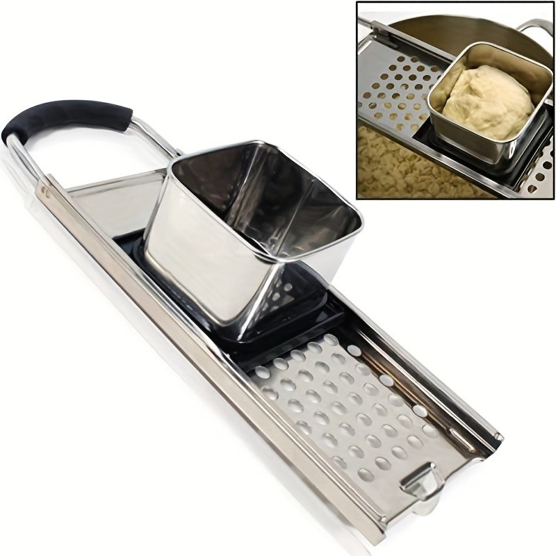 YUMIPLUS Premium Stainless Steel Spaetzle Maker Traditional German Egg Noodle Tool with Comfort Grip Handle