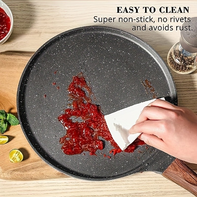 YUMIPLUS 10-Inch Nonstick Crepe Pan Swiss Granite Coated Dosa & Pancake Skillet