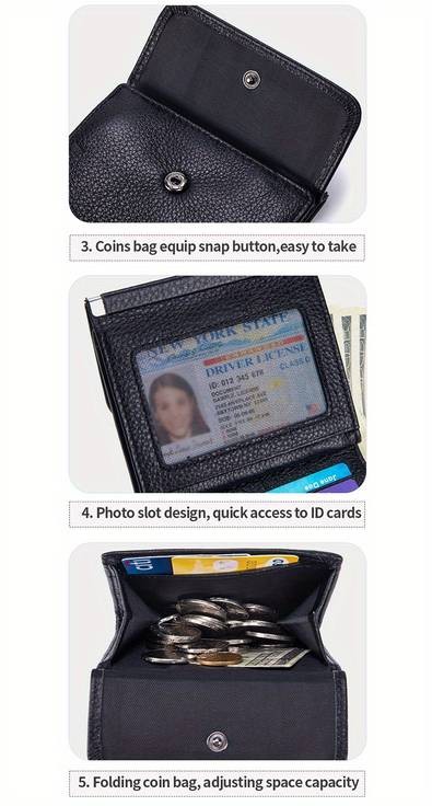 OBCREATOR Womens Genuine Leather Wallet Elegant Multi-Compartment Long Bi-Fold Clutch with Magnetic Closure