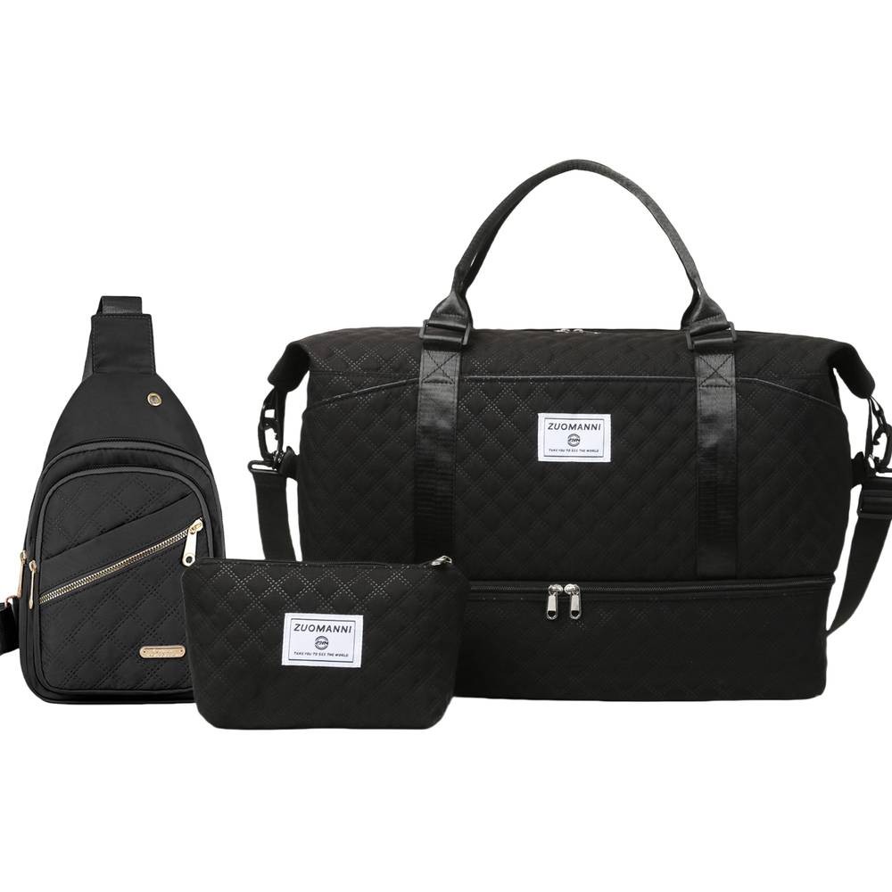 EONOTHEM Three-Piece Travel Set Handheld Travel Bag + Toiletry Bag + Chest/Shoulder Bag