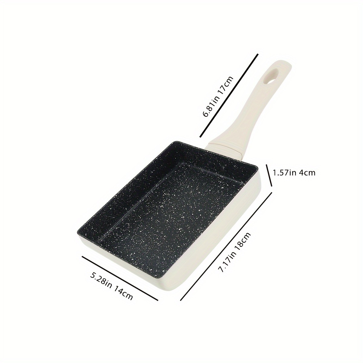 KPXSIAION Japanese Tamagoyaki Pan  Non-Stick Granite Stone Omelette Pan for Perfect Japanese Rolled Eggs