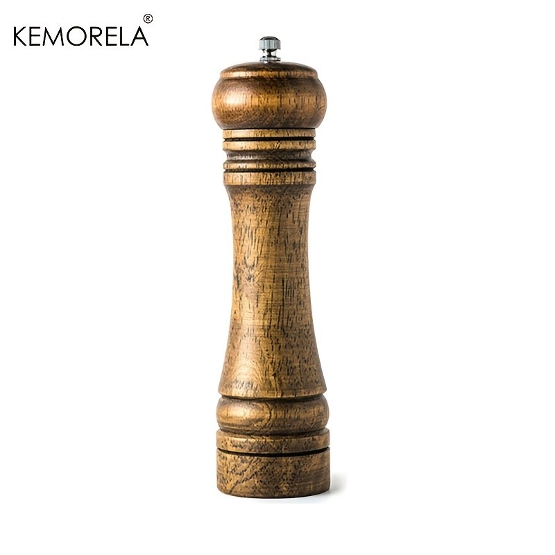 KEMORELA Wooden Pepper Grinder  Handheld Manual Spice Mill with Classic Natural Design