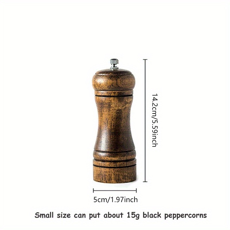 KEMORELA Wooden Pepper Grinder Handheld Manual Spice Mill with Classic Natural Design