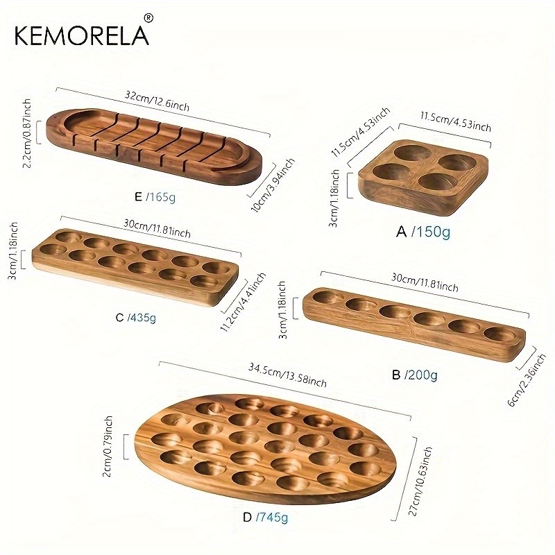 KEMORELA Wooden Egg Storage Box Multi-Compartment Egg Holder Tray for Home Kitchen Organisation