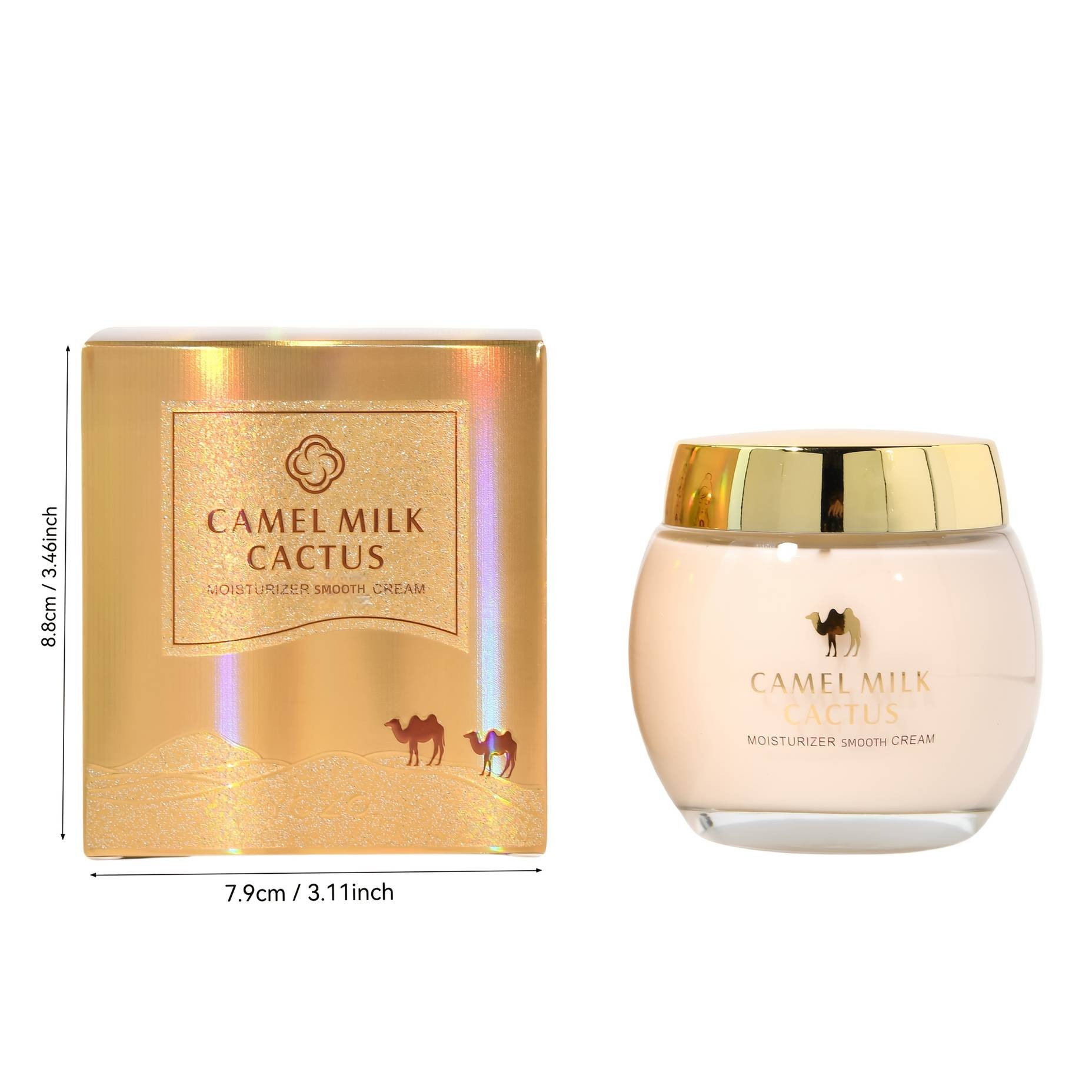 YOZO 4.586oz Camel Milk Cactus Moisturizer Hydrating & Brightening Face Cream Retinol Niacinamide Vitamin E Hyaluronic Acid Formaldehyde-Free Unisex Skincare
