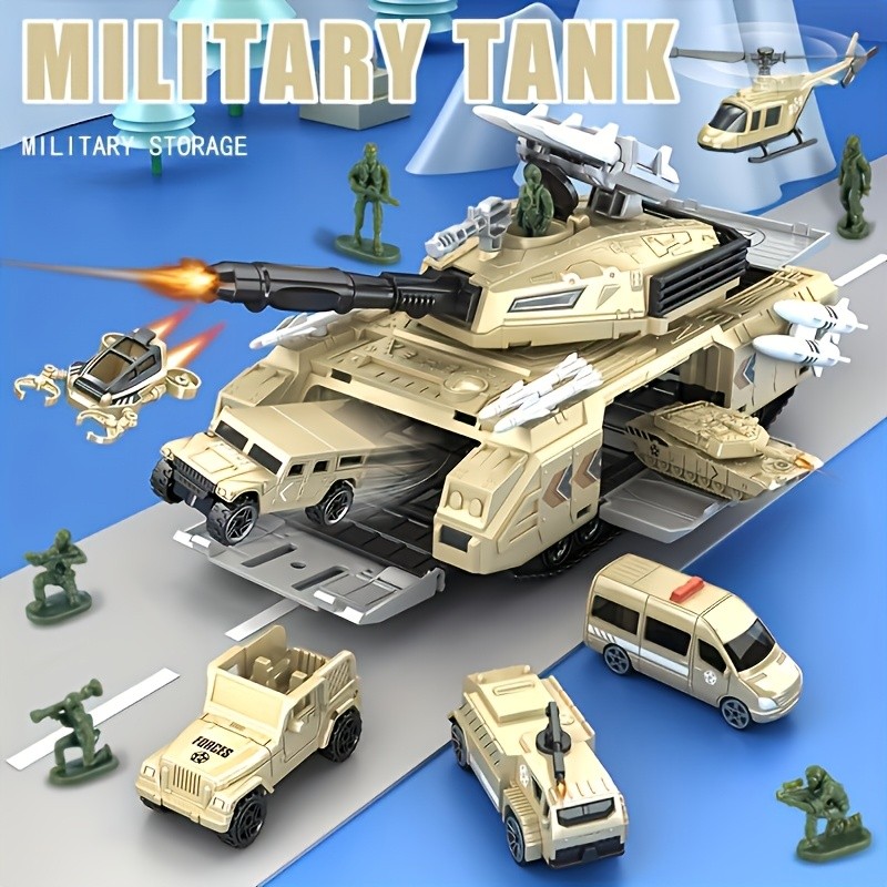 1 Set Military Tank Toy Set for Kids