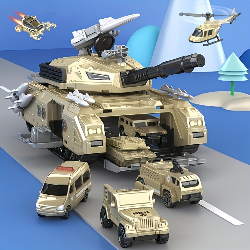 1 Set Military Tank Toy Set for Kids
