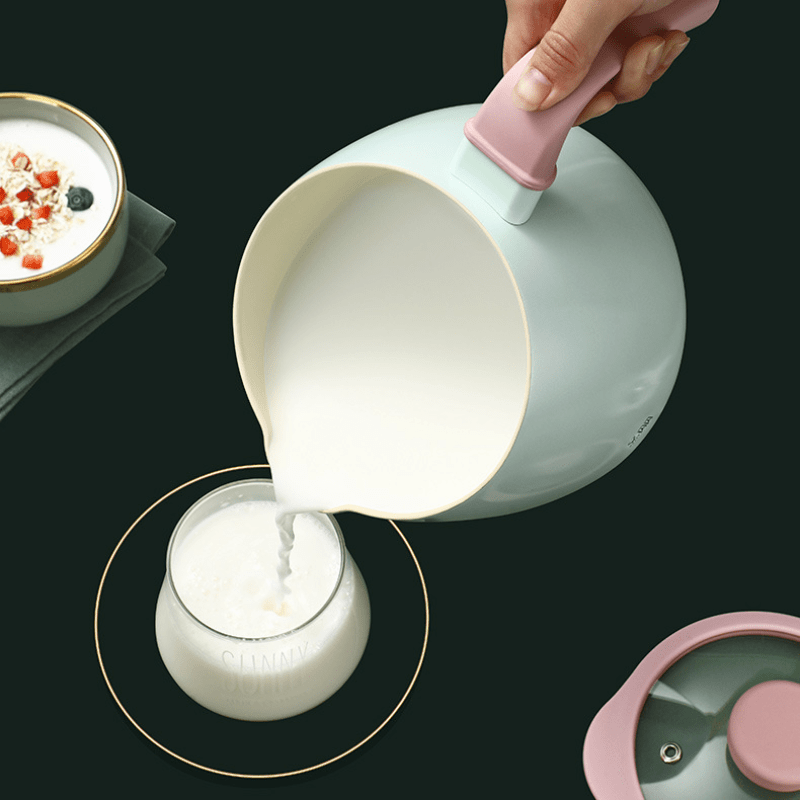 iWhale Ceramic Non-Stick 1.7QT Saucepan Skillet with Pink Handle & Glass Lid Soft Green, PFAS-Free & Effortlessly Easy to Clean