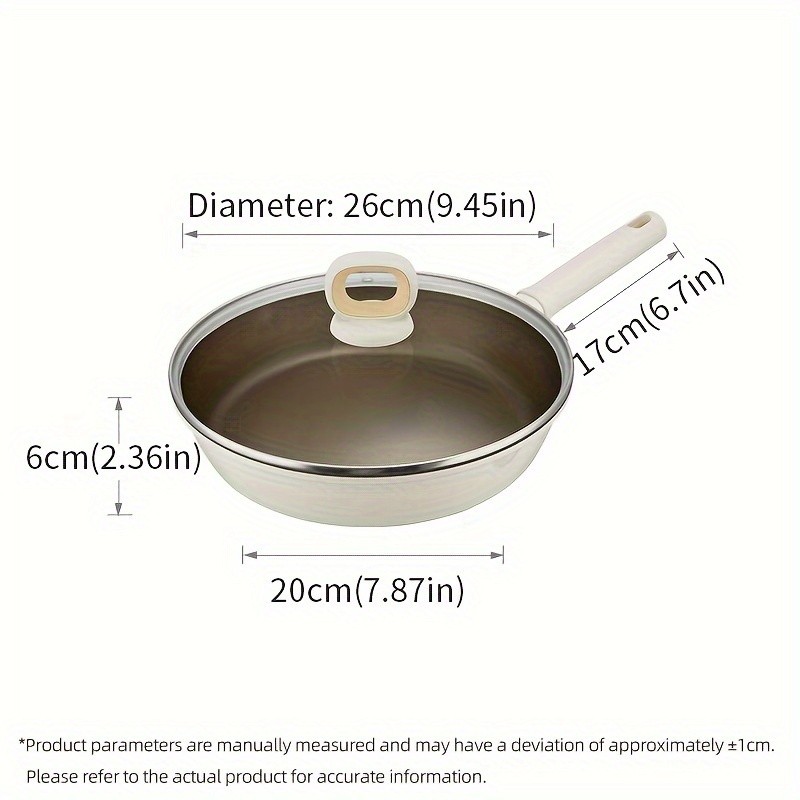 COOKER KING Non-Stick Titanium Coating Frying Pan with Lid Healthy, PFOA-Free Cooking for All NZ Cooktops