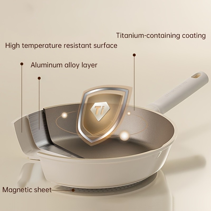 COOKER KING Non-Stick Titanium Coating Frying Pan with Lid Healthy, PFOA-Free Cooking for All NZ Cooktops