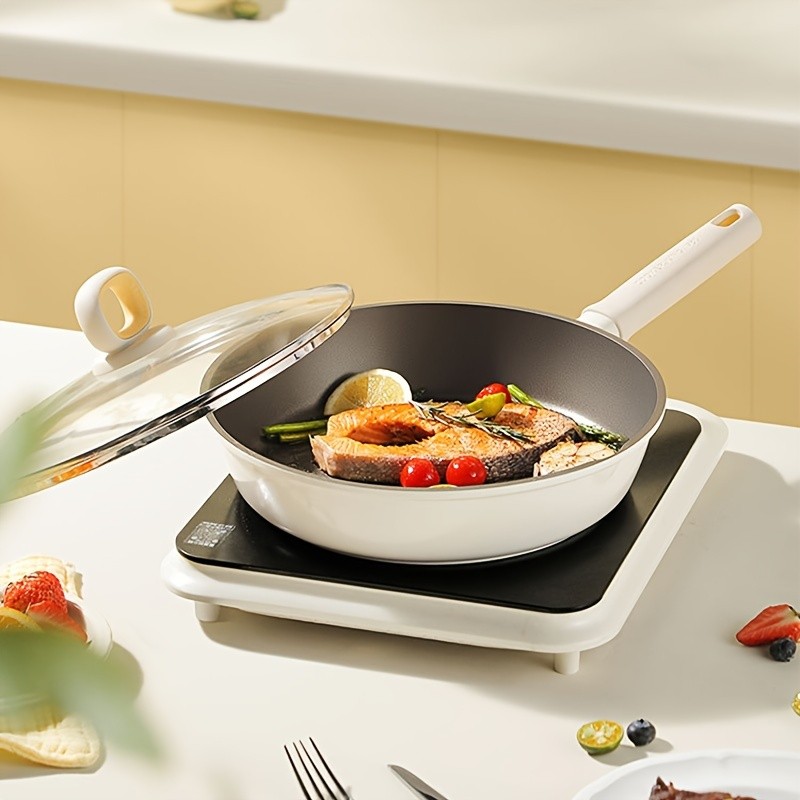 COOKER KING Non-Stick Titanium Coating Frying Pan with Lid Healthy, PFOA-Free Cooking for All NZ Cooktops