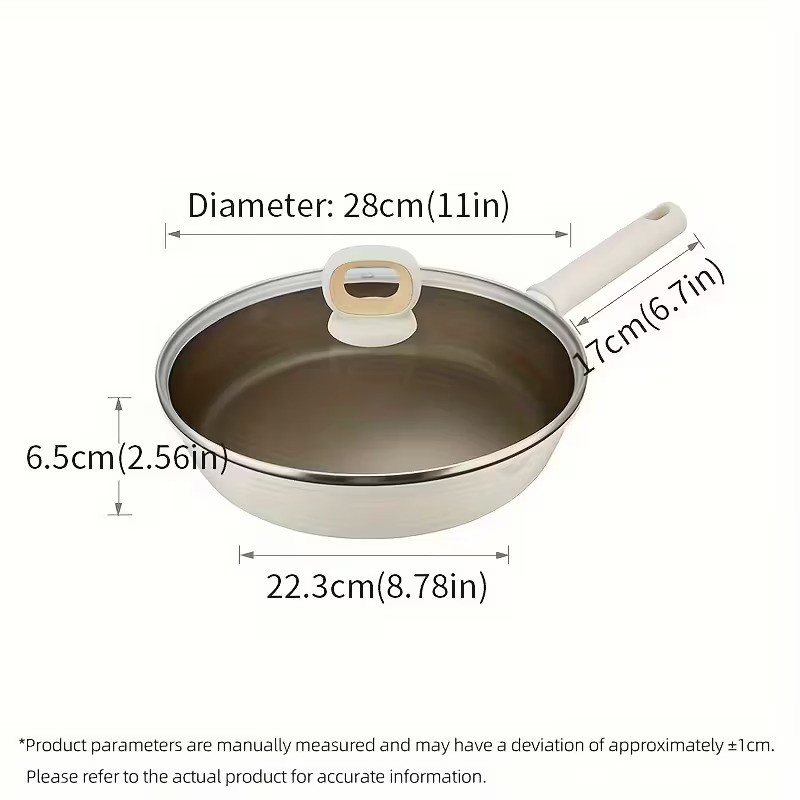 COOKER KING Non-Stick Titanium Coating Frying Pan with Lid  Healthy, PFOA-Free Cooking for All NZ Cooktops