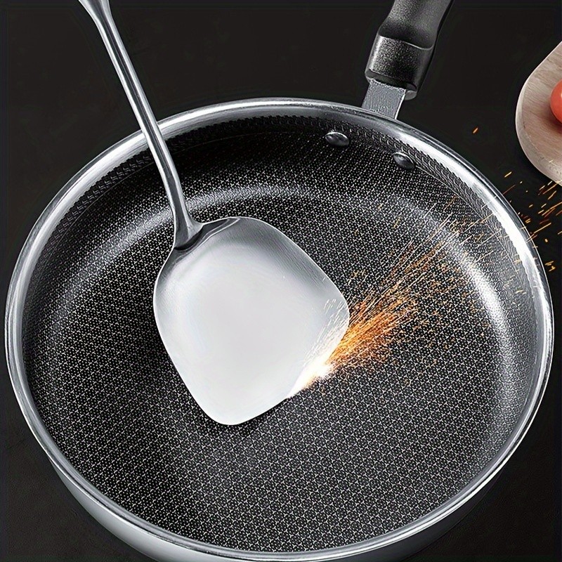 COOKER KING 10-inch Non-Stick Stainless Steel Frying Pan Honeycomb Coating, Stand-Up Lid & Anti-Scald Handle for All NZ Cooktops