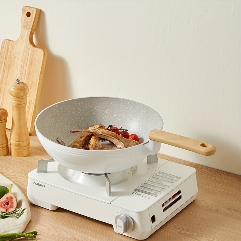 COOKER KING 30cm Non-Stick Wok Pan with Glass Lid Restaurant-Grade, Non-Toxic & Compatible with All NZ Cooktops