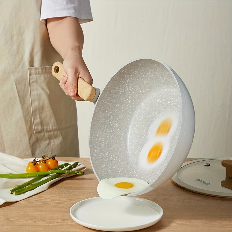 COOKER KING 30cm Non-Stick Wok Pan with Glass Lid Restaurant-Grade, Non-Toxic & Compatible with All NZ Cooktops