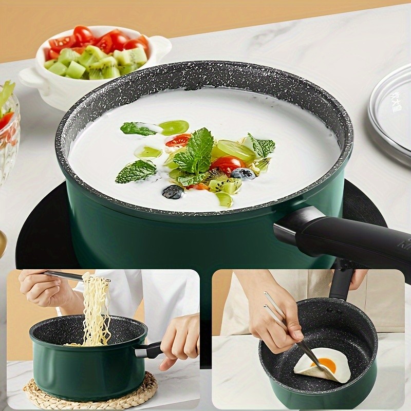 COOKER KING 18cm Nonstick Saucepan with Glass Lid PFOA-Free Aluminum Alloy Pot for Safe, Even & Easy Everyday NZ Cooking