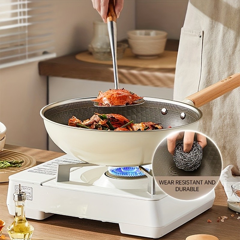 COOKER KING Non-Stick Titanium Coated Wok Pan with Lid Healthy, PTFE/PFOA-Free Multi-Layer Wok for All NZ Cooktops