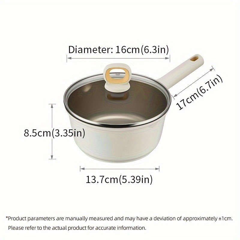 COOKER KING Titanium-Infused Nonstick Saucepan with Lid Durable PFOA-Free Alloy Pot for All NZ Cooktops