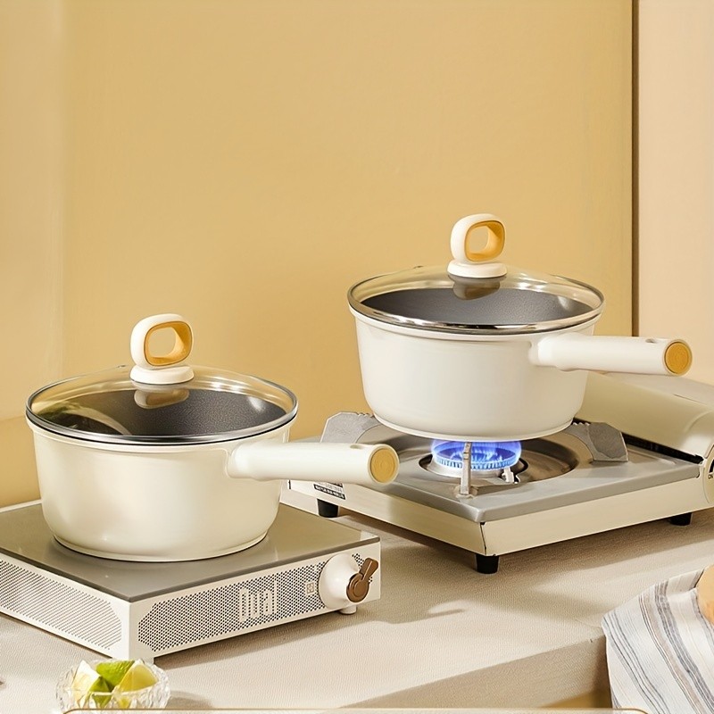 COOKER KING Titanium-Infused Nonstick Saucepan with Lid Durable PFOA-Free Alloy Pot for All NZ Cooktops