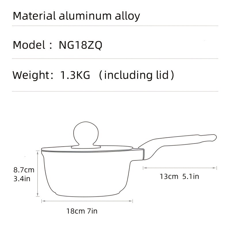 COOKER KING Nonstick Daily-Use Saucepan with Lid Safe PFOA-Free Design for Smooth Cooking on All NZ Cooktops